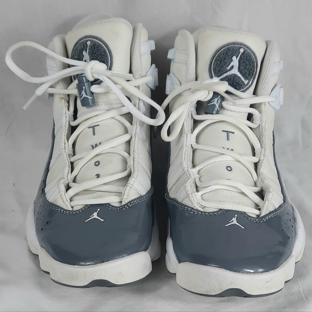 Nike Air Jordan 6 Rings Mens Shoes Size 10 White Cool Gray 322992 121 Sneakers - Picture 3 of 15